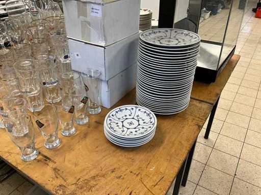 Jäger dinerborden en sideplates (37x)