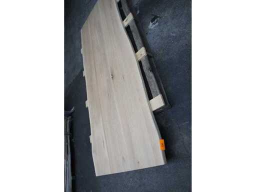 1x Massief eiken tafelblad boomstameffect 2m40 