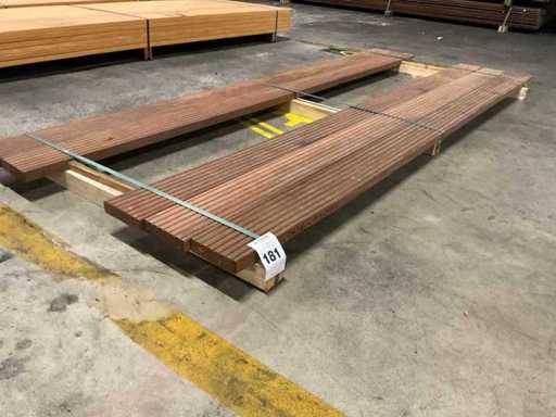 Azobe vlonderplanken 35x140 mm (5x)