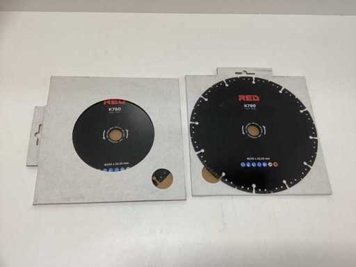 (2x) CZERWONY diamentowy ostrze K780 (segmentowane) - Ø230mm x 22,23mm