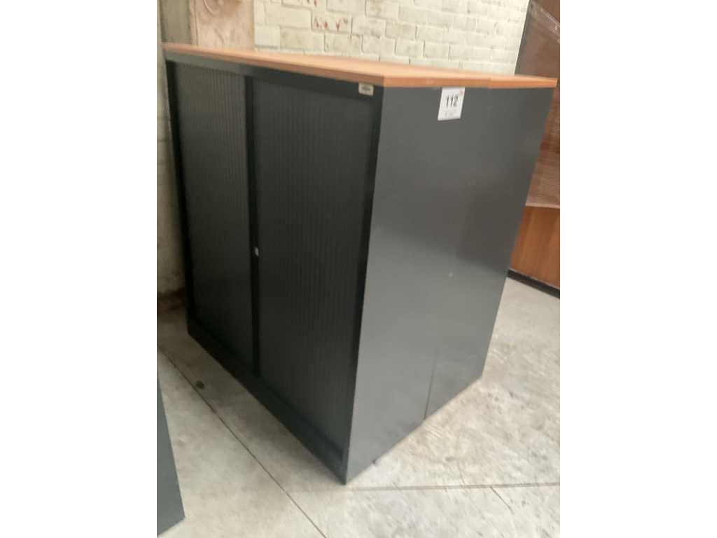 2 half-height metal file/storage cabinets PAMI