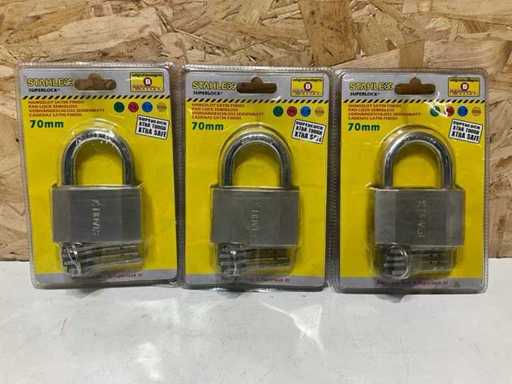 Stahlex Padlock 70mm (3x)