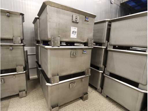 Stainless steel transport box (6x)