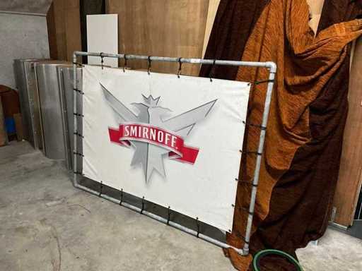 Telaio per banner con pubblicità