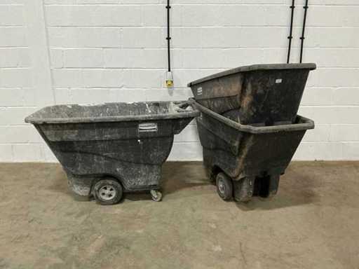 Rubbermaid Mobile Waste Bins (3x)