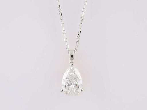 925 Silver White Pendant With Lab Grown Diamond