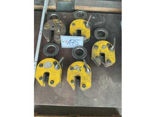5 x pionowy zacisk podnoszący WLL 1000KG - 0-20 mm 