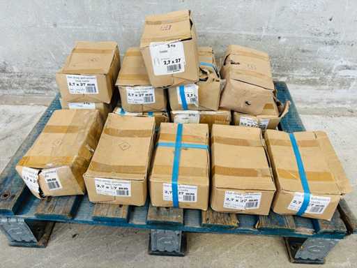 (x14 Kartons à 5 kg) Zinkbeschichtete Crampillon 27x2,7 mm oder 70 kg. Zum Befestigen von Drahtgitter an Holzpfosten