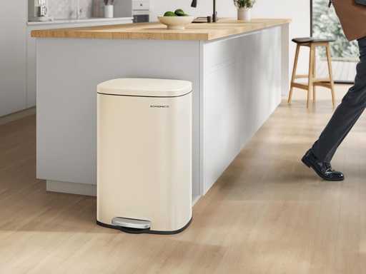  Poubelle Cuisine 50 L, Poubelle Bureau, Fermeture en Douceur, avec Pédale