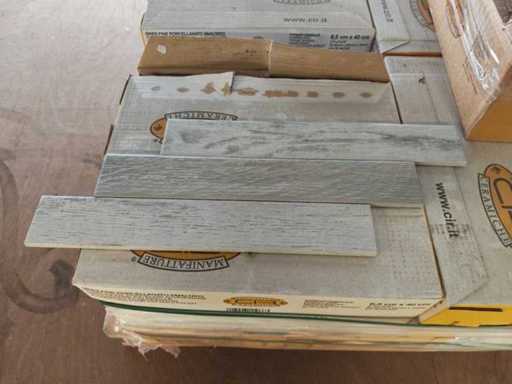 Cir Stucco Plaster White Mat Wandtegel 6,5x40 cm 21 m²