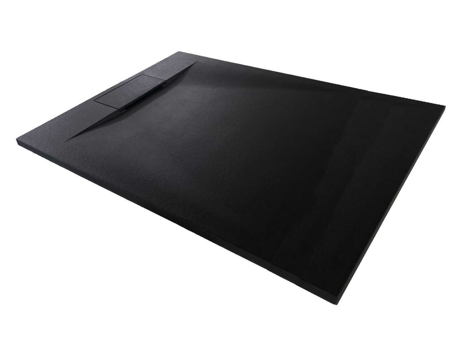 SMC bac de douche 90x120 cm - Noir mat - Lavinno