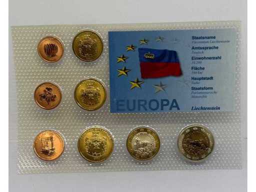 Set di monete modello Euro – Liechtenstein 2004