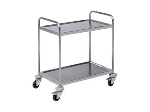 850 X 540 X 940 - Stainless steel trolley with 2 trays