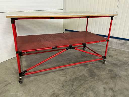 Transport trolley with shelves