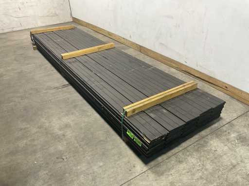 Douglas svedese con sbattimento nero - 400x20x2 cm (79x)