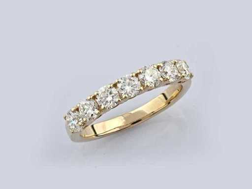 14 KT Yellow Gold Ring With 1.29 Cts Natural Diamond