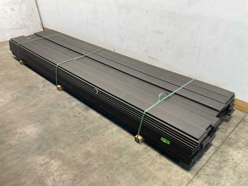 Vlonderplank composiet massief 420x25x2,2 cm antraciet (40x)