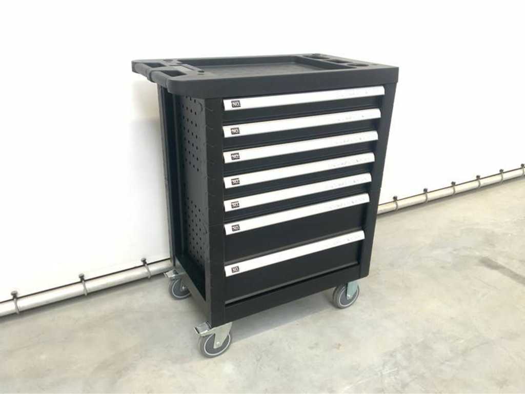 Tool trolley 250-piece 7 drawers