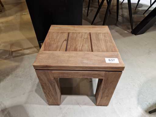 Table d’appoint Castle-Line Teck Luke Brandy 40 x 40 cm Vintage Teak