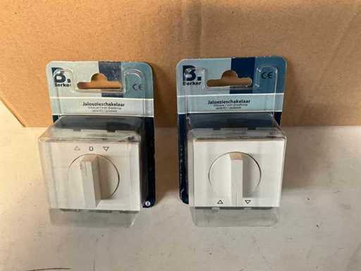 Comutator Berker Blind încorporat cu butonet rotativ seria K1 polar white (50x)