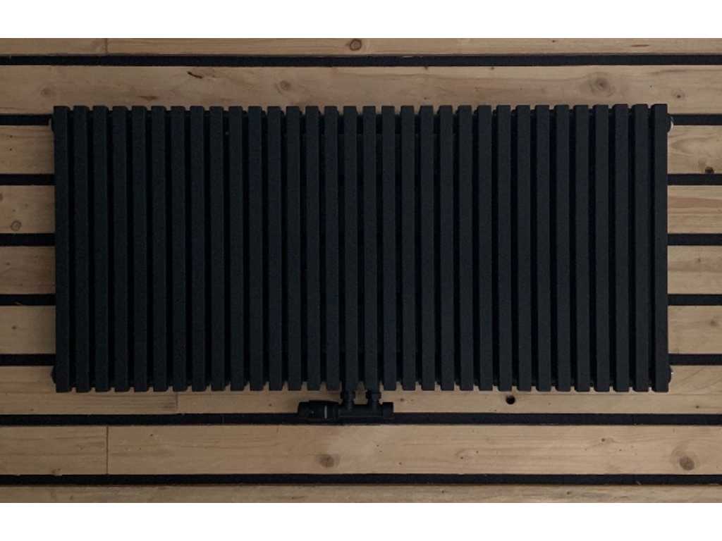 1 x H550xW1800 Radiateur design horizontal Noir mat
