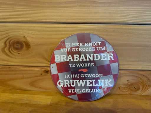 Metall-Werbeschild rund 20 cm