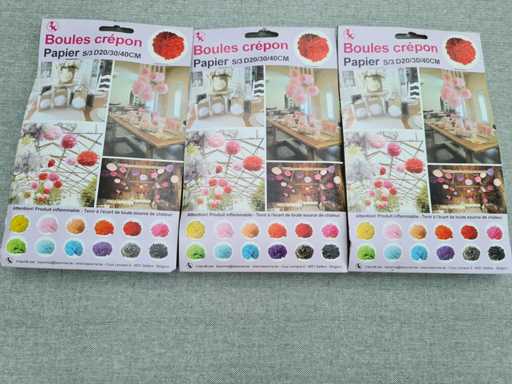 Decoratie rode pompons