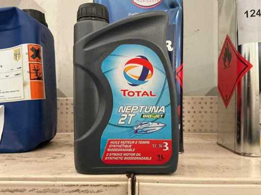 Totale, capacità 1 litro 2 T Olio motore (8x)