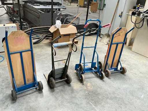 Set of 4 transport trolleys