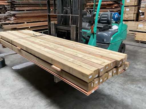 Grenen paal geïmpregneerd 300x8,8x8,8 cm (18x)