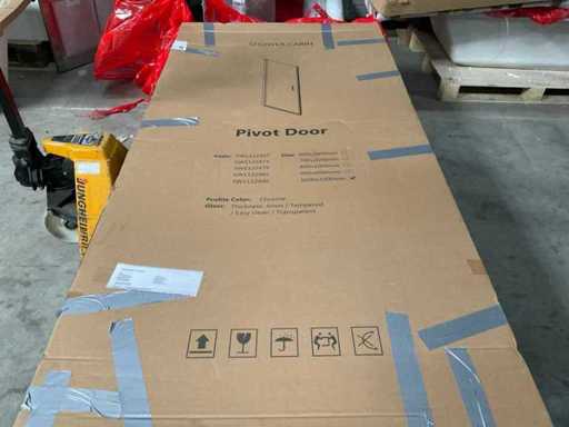 Douchedeur 100x200 Profiel veiligheidsglas anti kalk chroom