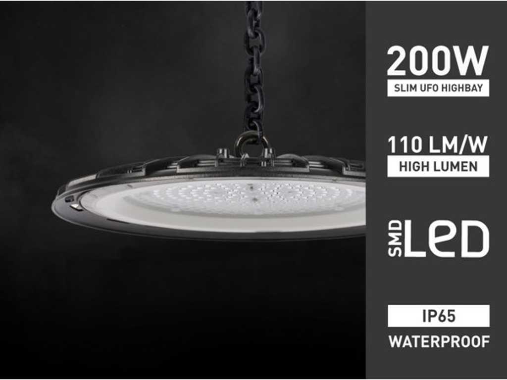 10 x 200W LED UFO Highbay SLIM Design Waterdicht 3000K