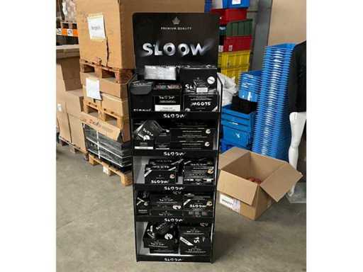 Sloow Display with various cigarette filters etc.