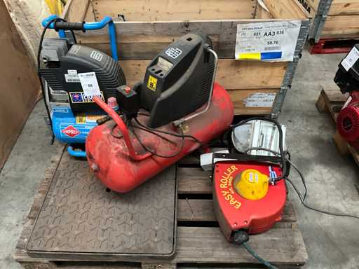 Airpress + compresseur à pistons Perel HL260/10 (2x)