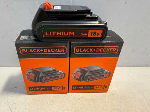 (2x) Batteria Black & Decker 18 Volt GTC1850L, ASD184, BDASB18V NA011189
