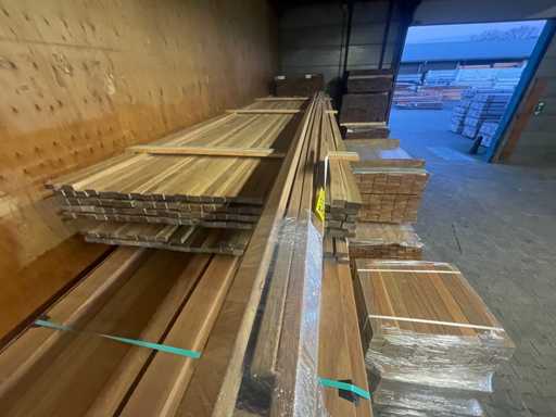 Guyana Teak slats planed 4000x40x21mm (8x)