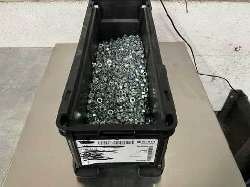 Würth 8,21 kg Écrous dans un récipient empilable