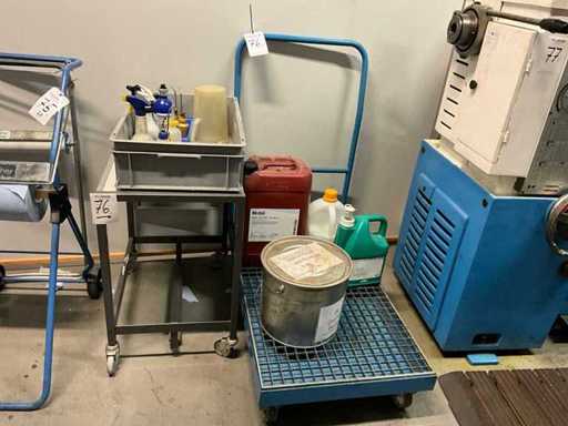 Posten Diverses mit Wanne und Wagen