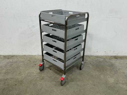 Metos - Cărucior pentru coșurile mașinii de spălat vase