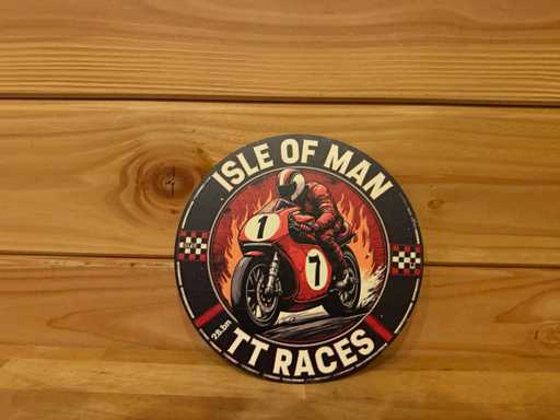 Metal advertising sign round 20cm