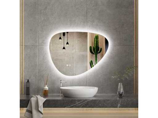 Karo - Spiegel asymetrisch 80x60 +Led en verwarming