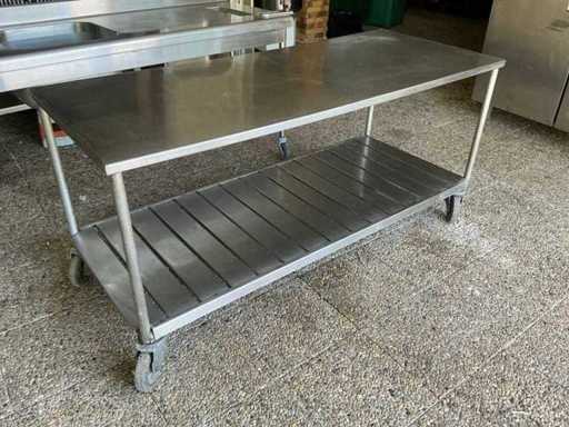 Stainless steel work table