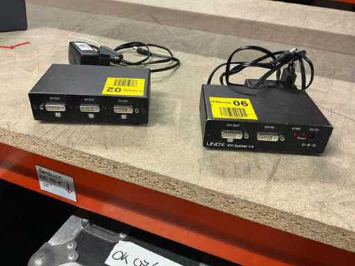 Séparateur Lindy 4ch DVI-D (2x)