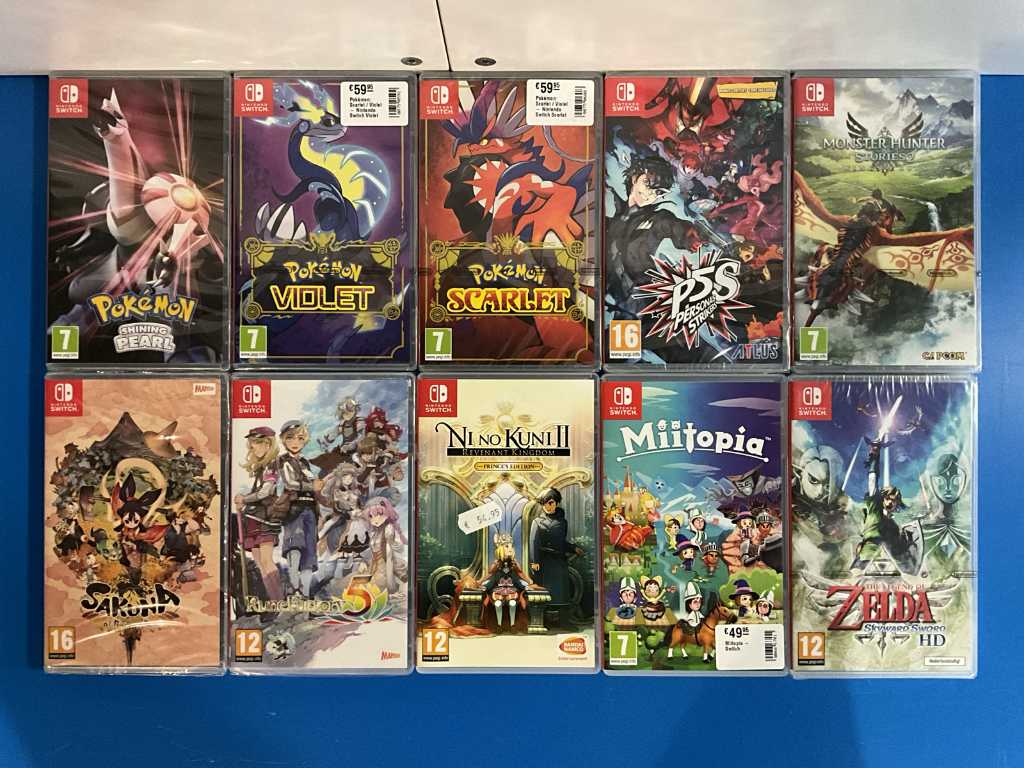 10x Various Nintendo Switch games (collection A)
