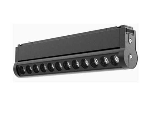 10 x Alfa LED Spot Lineaire op magnetische rail 48V - 4000K Neutraal Wit -18W - Zwart 