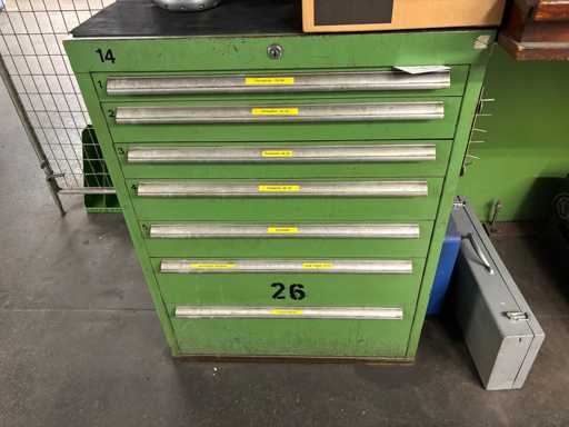   Tool cabinet with contents