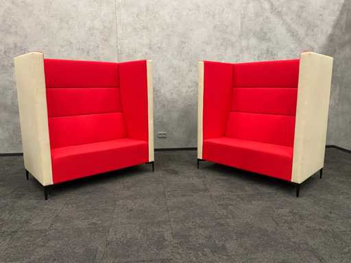 2x DeBerenn - divano acustico beige/rosso