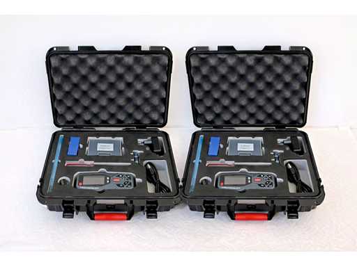 FREUTEK STR0002 2x Roughness gauge for internal and external measurements with ABS case