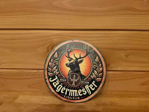 Metal advertising sign round 20cm