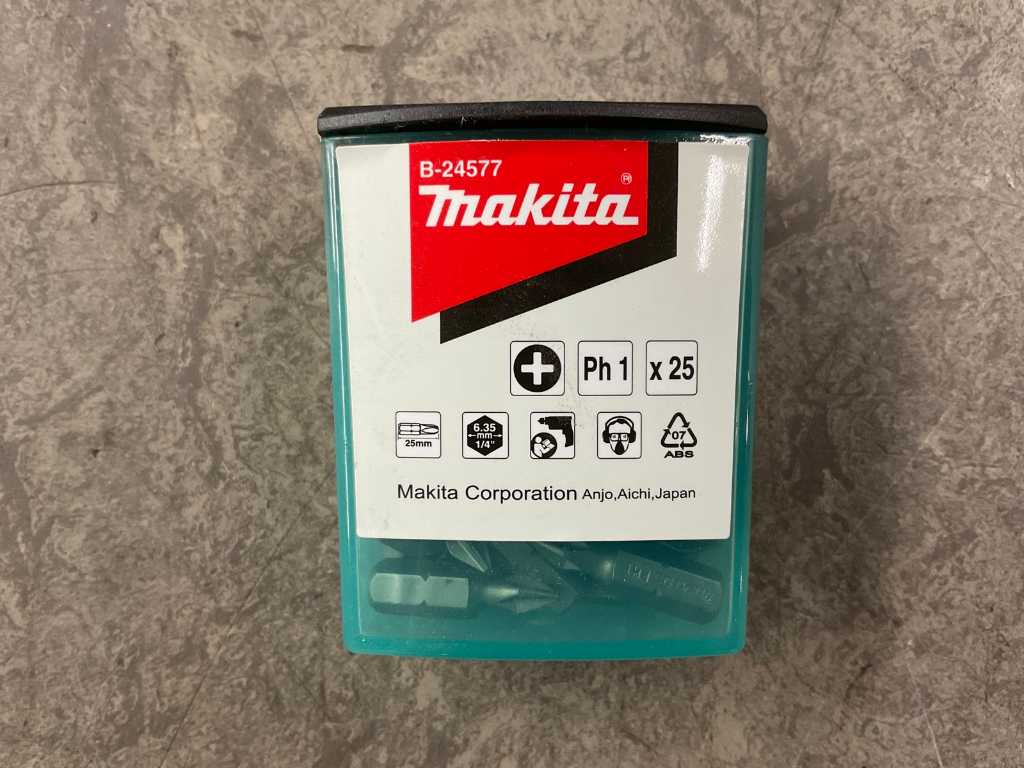 Makita - B-24577 - 25-pack screwdriver bits Ph1 (12x)